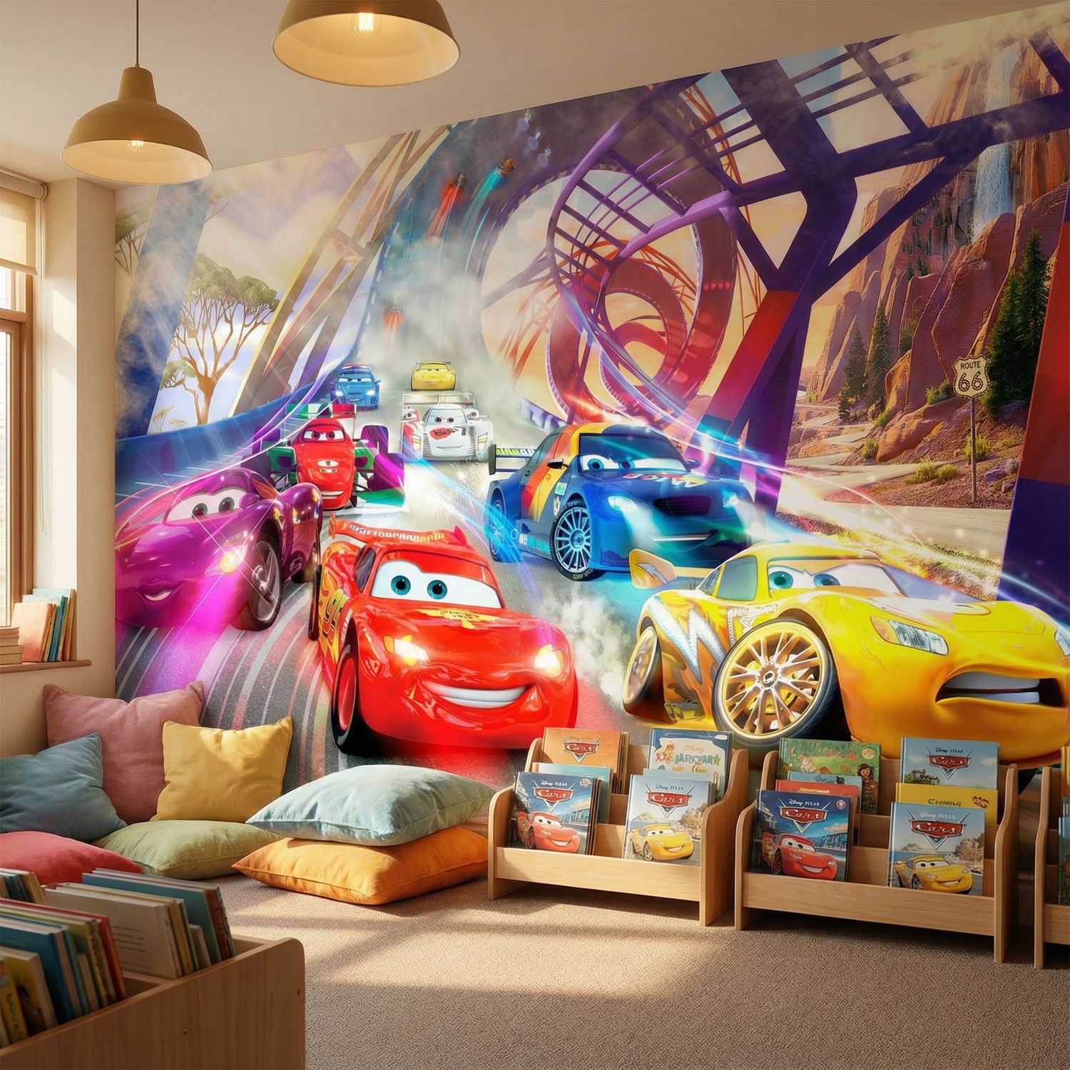 Wall Murals: Cars race, Disney