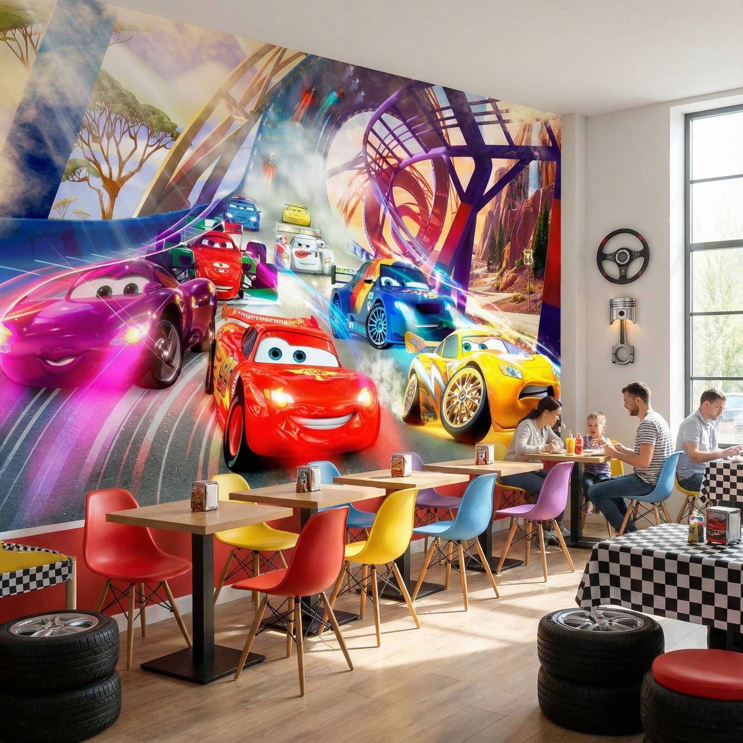 Wall Murals: Cars race, Disney