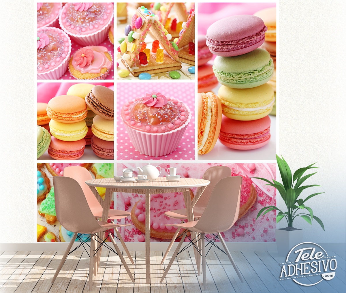 Wall Murals: Collage Cupcakes