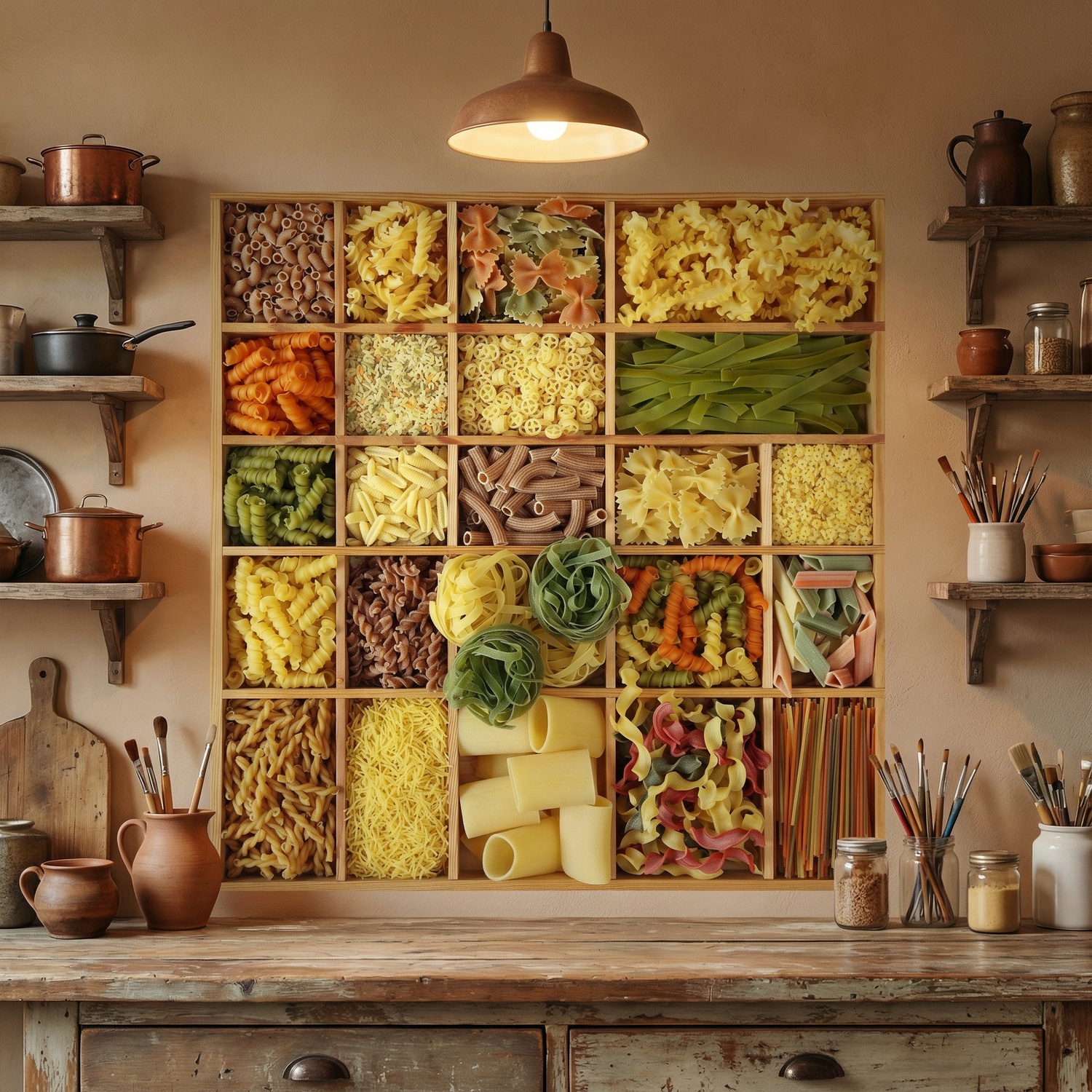 Wall Murals: Collage Italian Pasta
