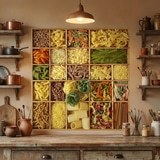 Wall Murals: Collage Italian Pasta 11