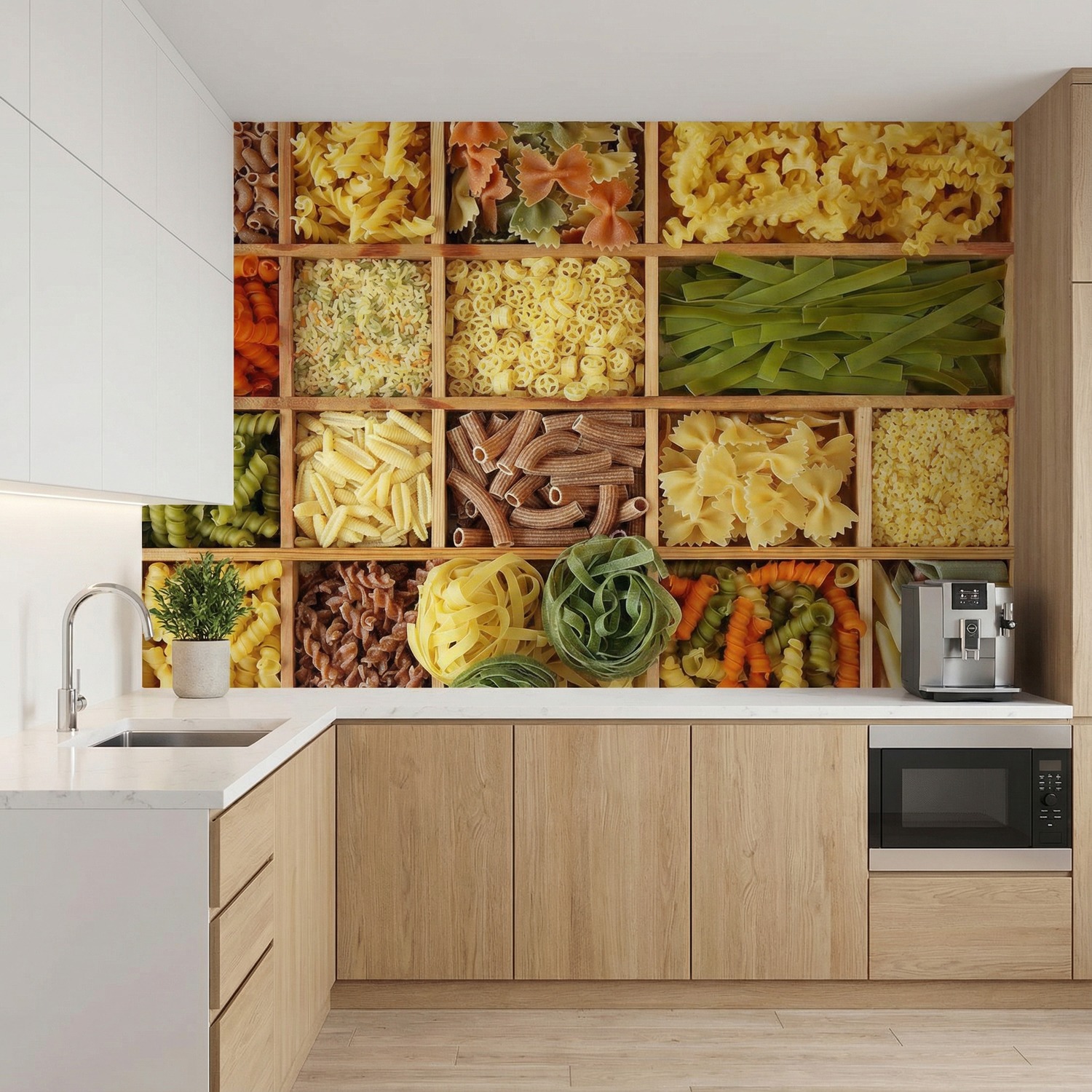 Wall Murals: Collage Italian Pasta