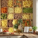 Wall Murals: Collage Italian Pasta 14