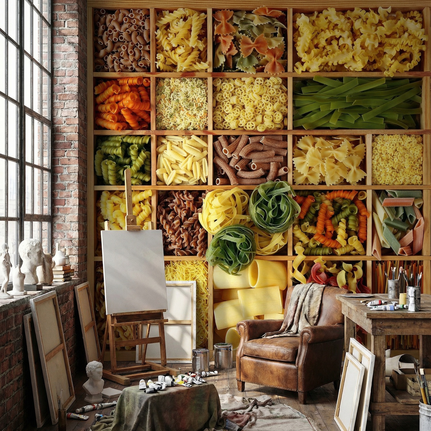 Wall Murals: Collage Italian Pasta