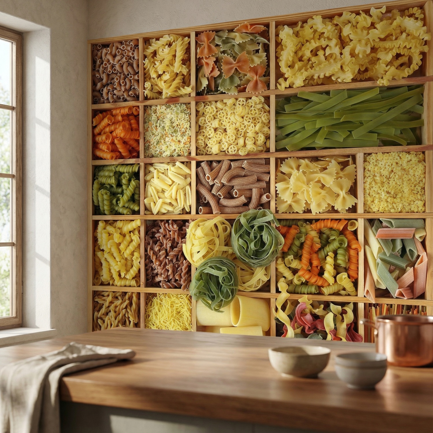 Wall Murals: Collage Italian Pasta