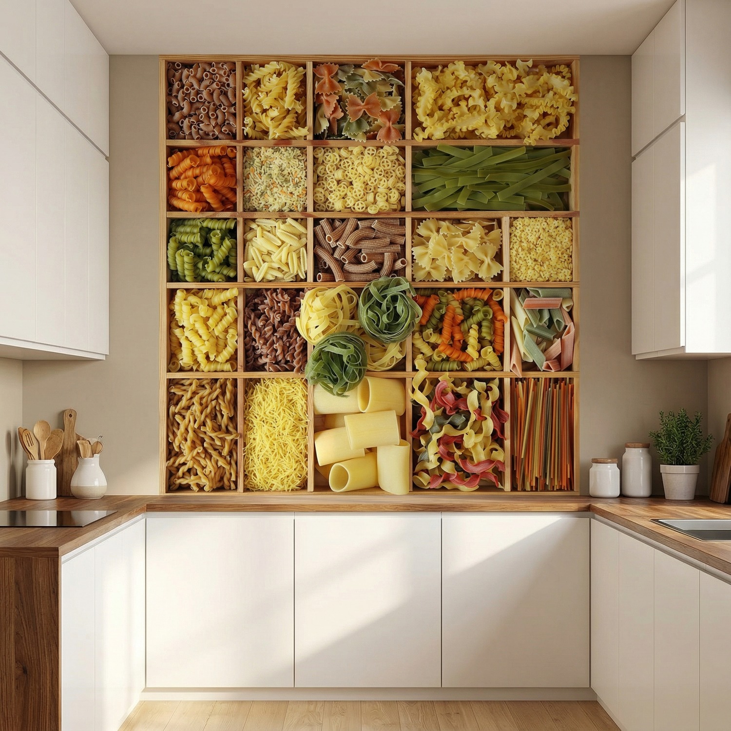 Wall Murals: Collage Italian Pasta