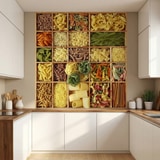 Wall Murals: Collage Italian Pasta 3