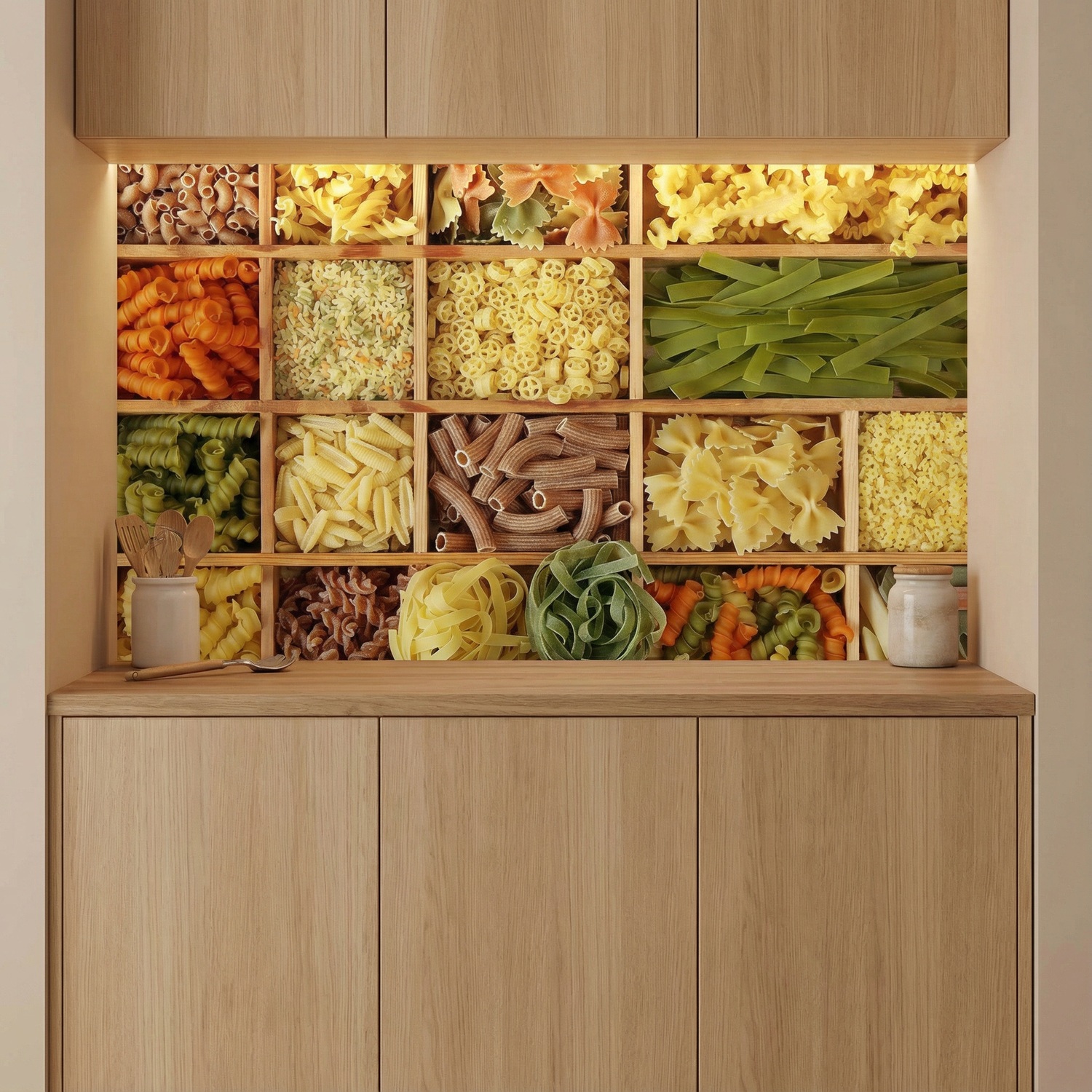 Wall Murals: Collage Italian Pasta