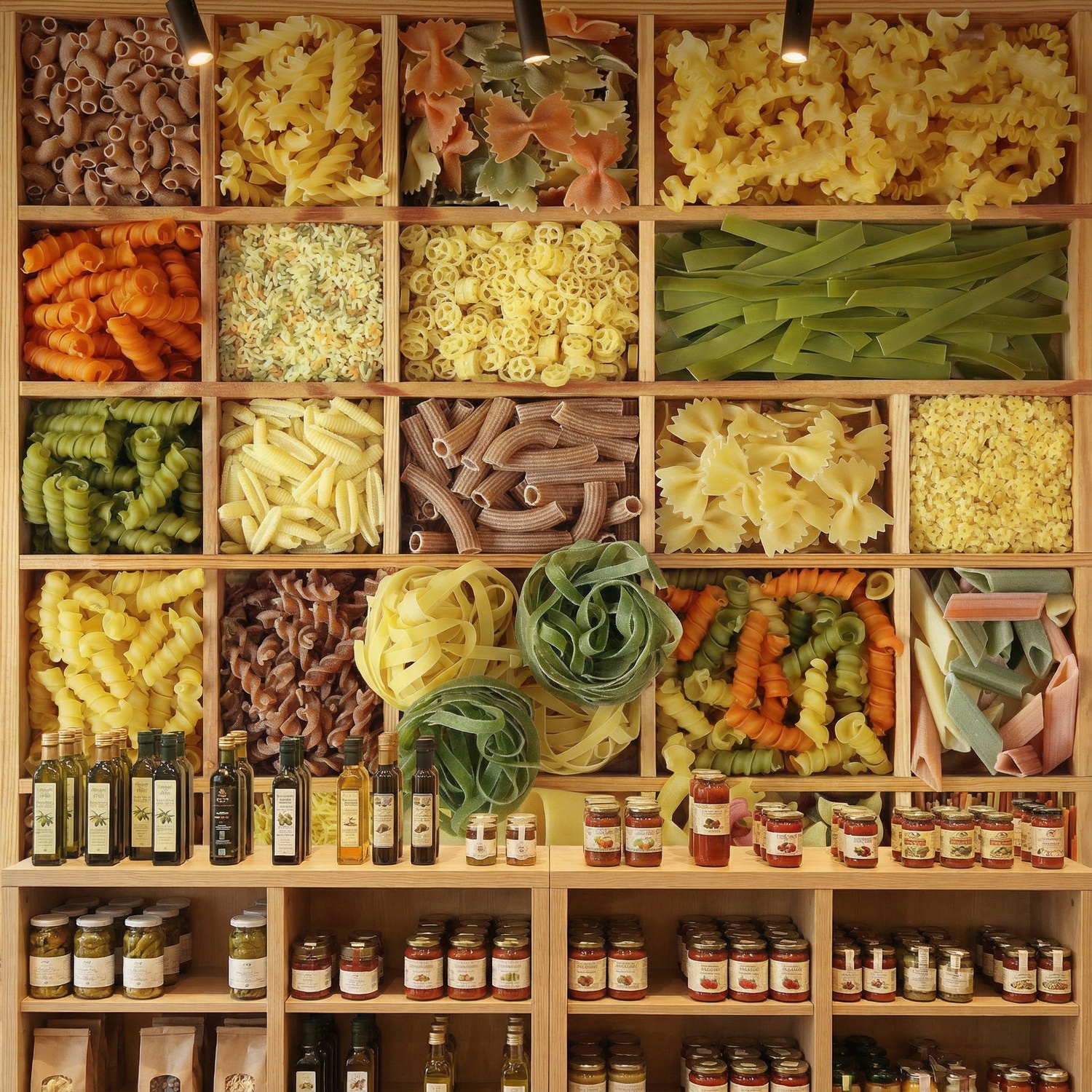 Wall Murals: Collage Italian Pasta