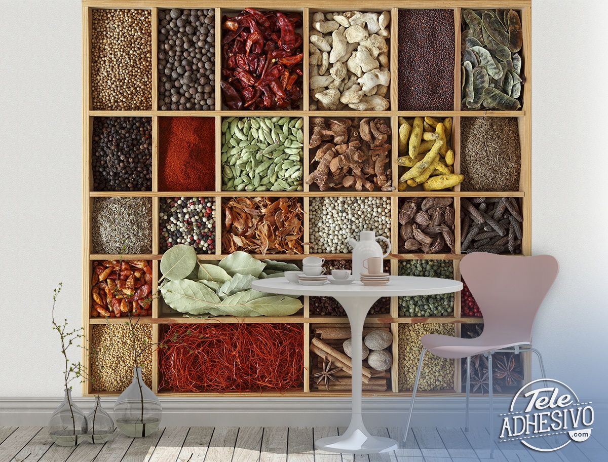 Wall Murals: Collage Spice Collection