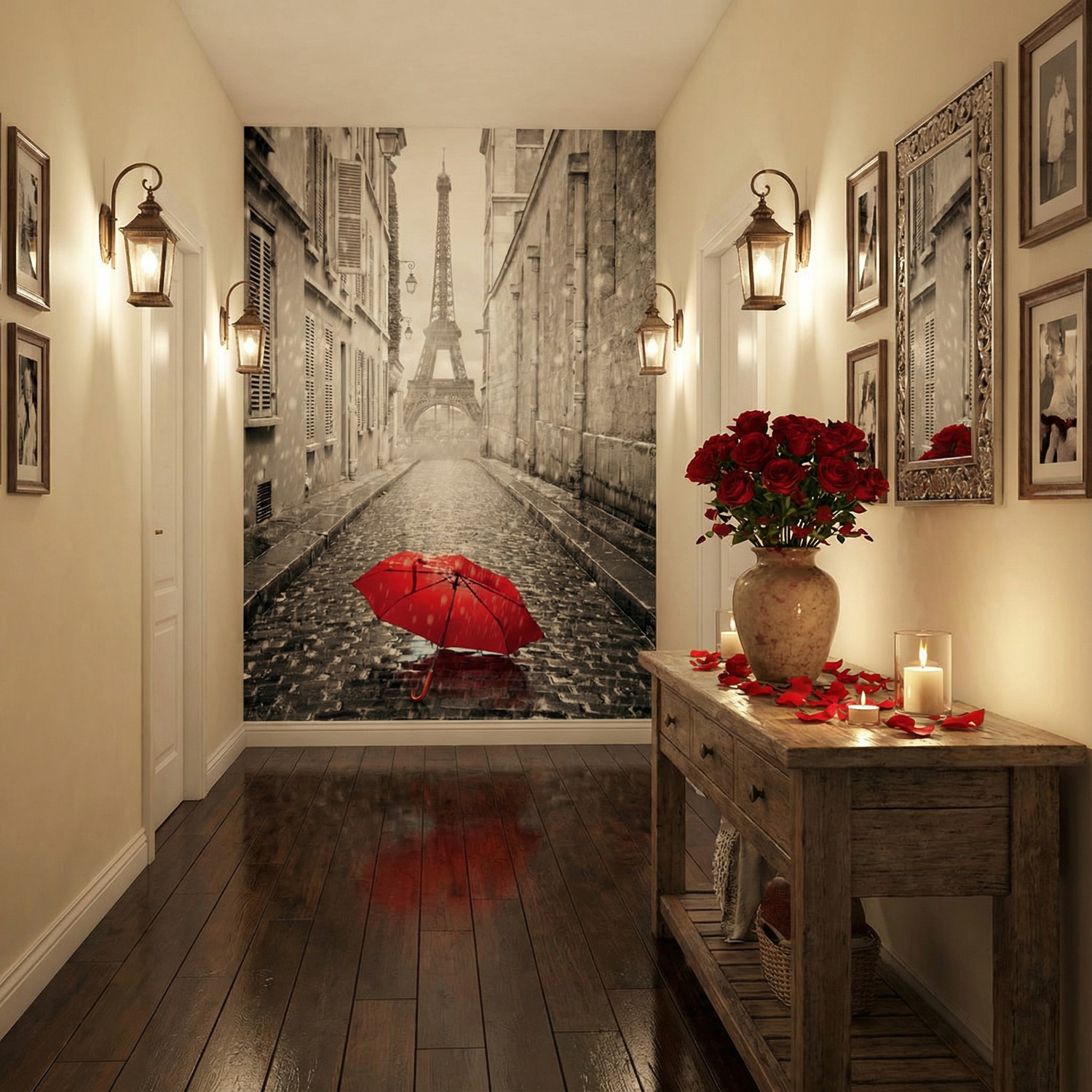 Wall Murals: Rain in Paris