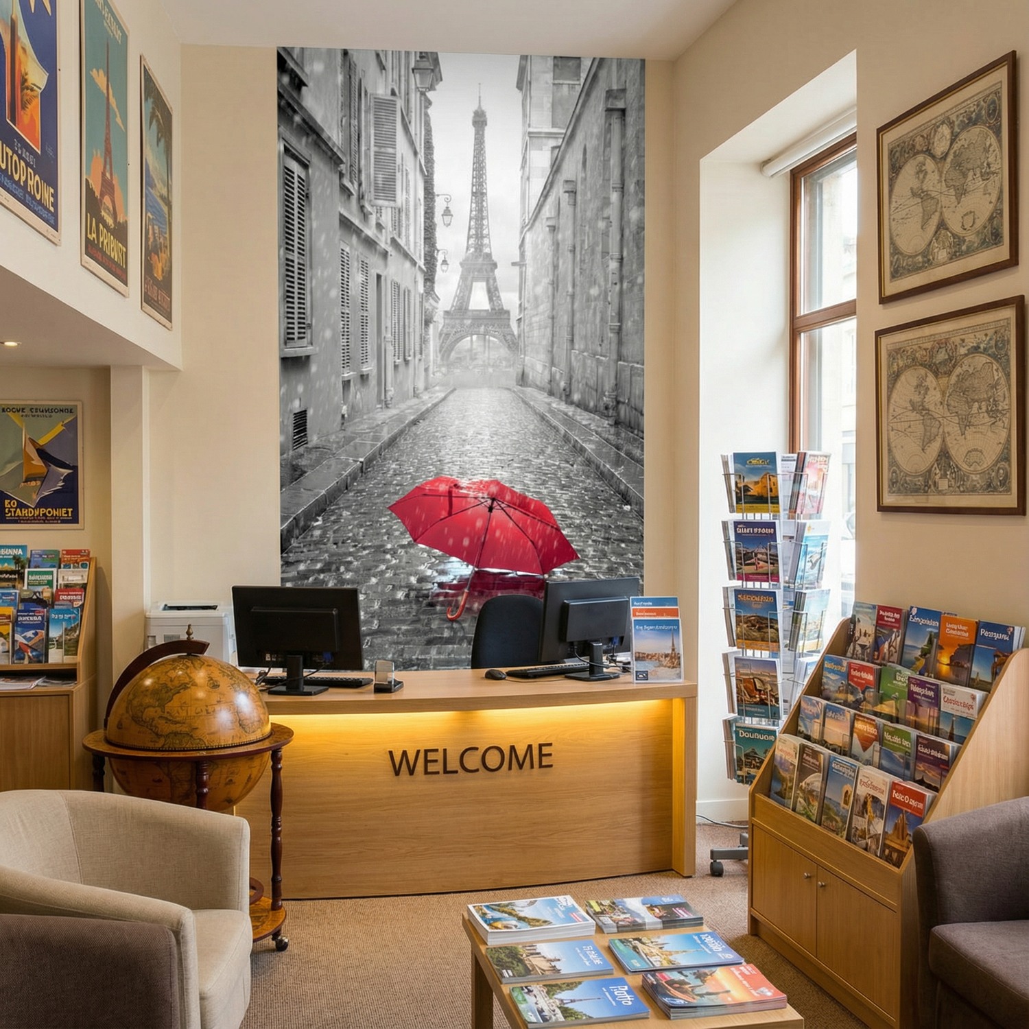Wall Murals: Rain in Paris