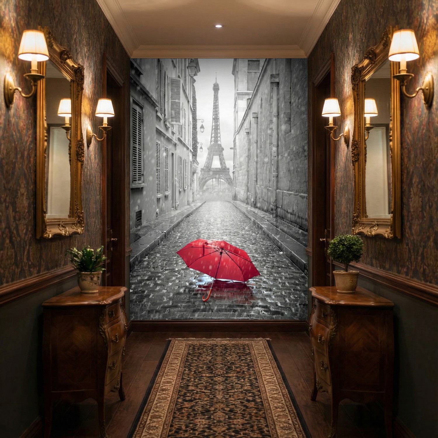 Wall Murals: Rain in Paris