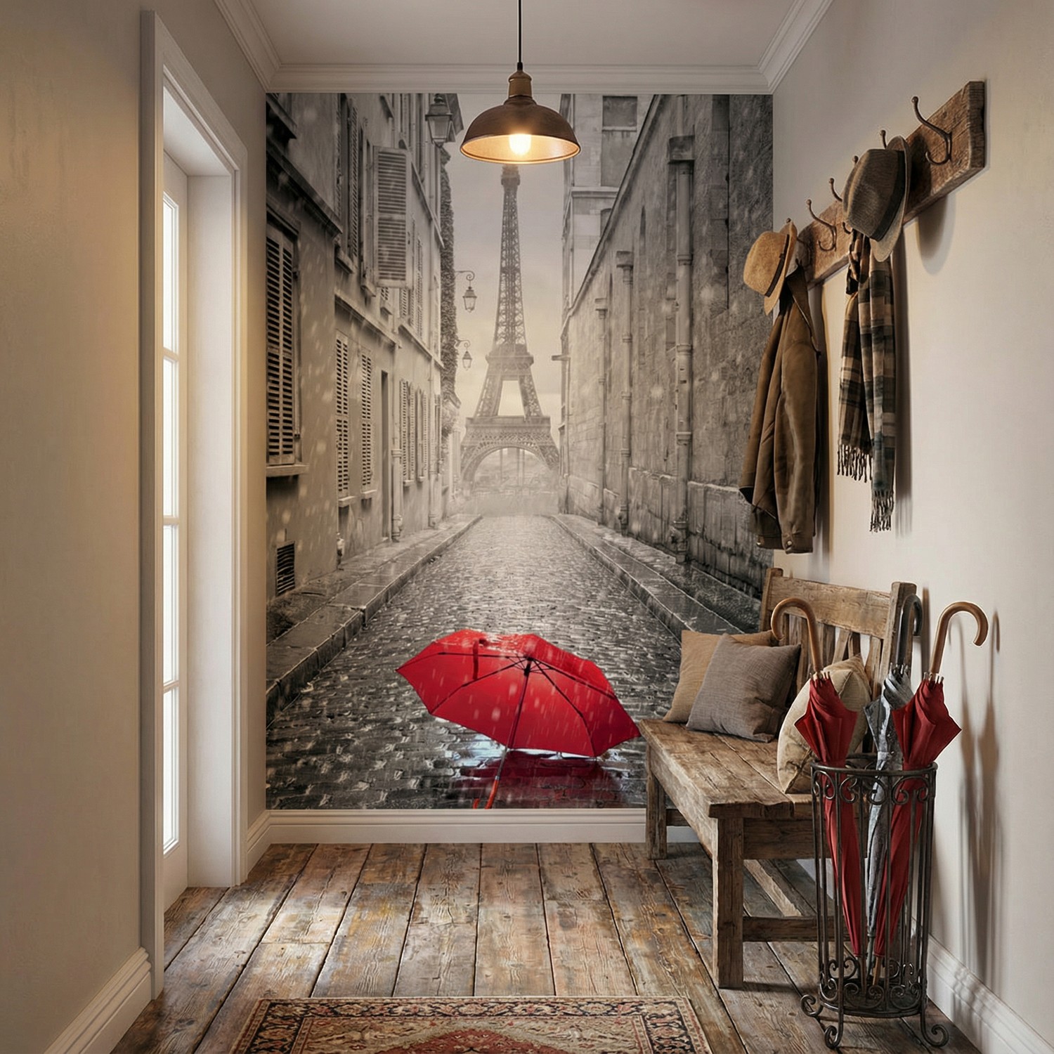 Wall Murals: Rain in Paris