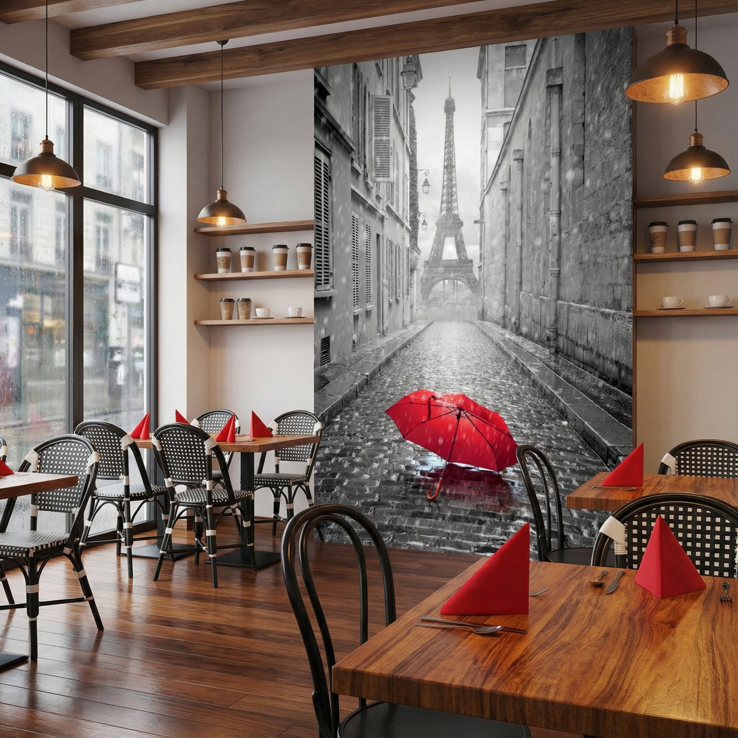 Wall Murals: Rain in Paris
