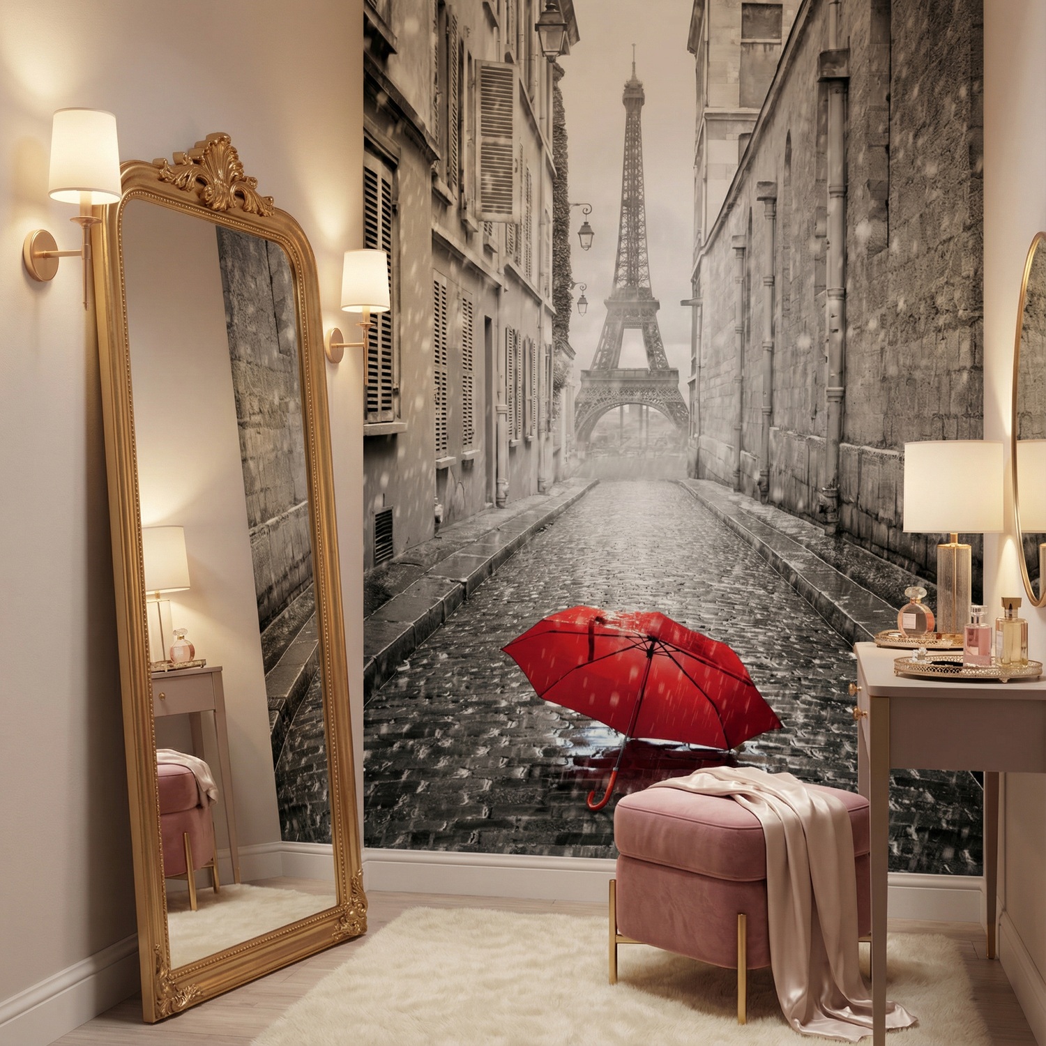 Wall Murals: Rain in Paris