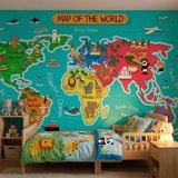 Wall Murals: Kid's World Map 14