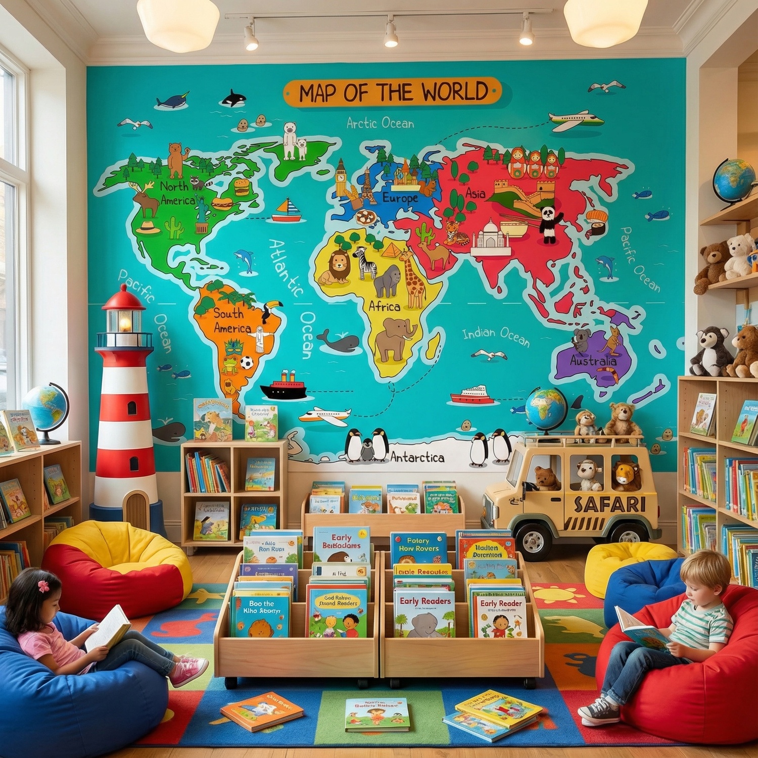 Wall Murals: Kid's World Map