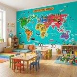 Wall Murals: Kid's World Map 5