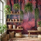 Wall Murals: The Red Forest 16
