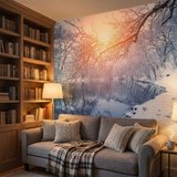 Wall Murals: Dawn in winter 14