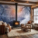 Wall Murals: Dawn in winter 19