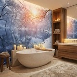 Wall Murals: Dawn in winter 3