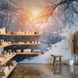 Wall Murals: Dawn in winter 8