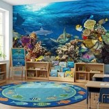 Wall Murals: Turtle in marine currents 15