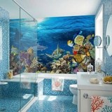 Wall Murals: Turtle in marine currents 3