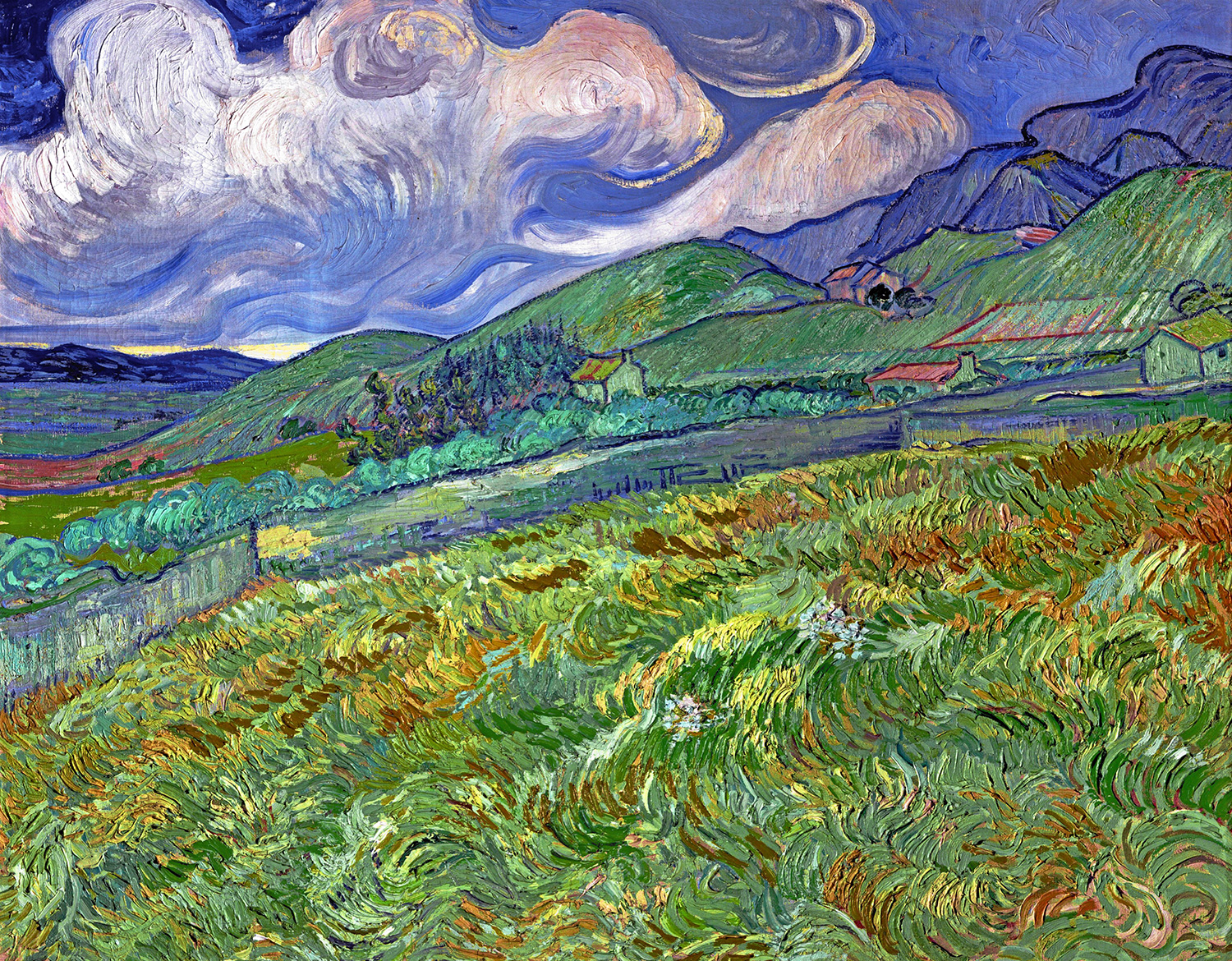 Wall Murals: Landscape of Saint-R&eacute;my, Van Gogh