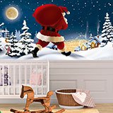 Wall Murals: Santa Claus distributes gifts 2