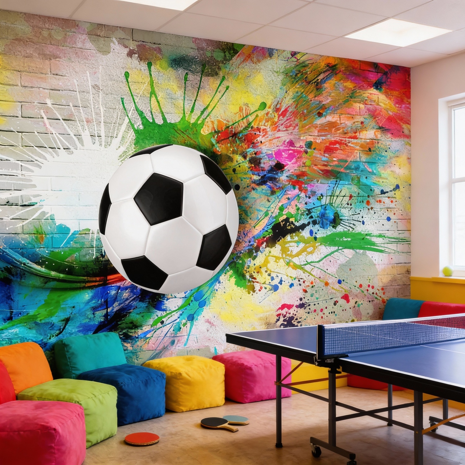 Wall Murals: Classic Soccer Ball