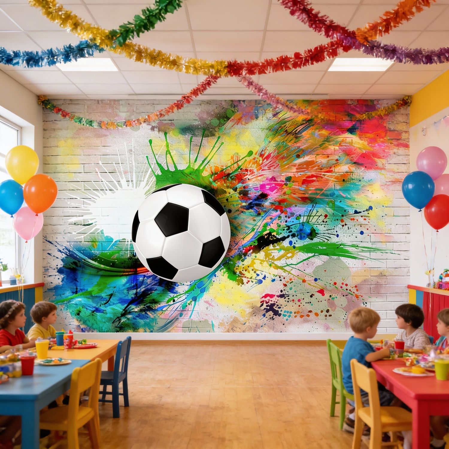 Wall Murals: Classic Soccer Ball