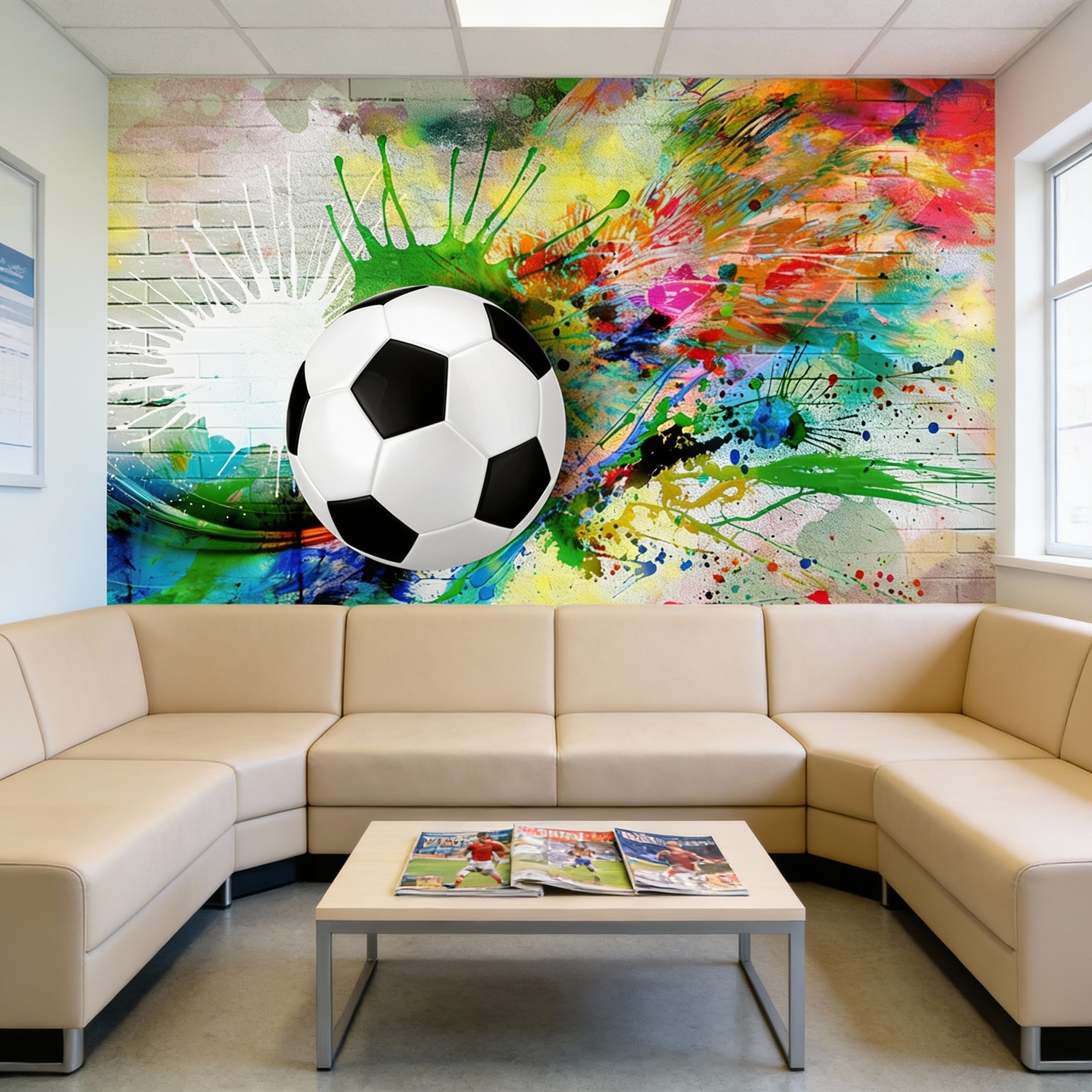Wall Murals: Classic Soccer Ball