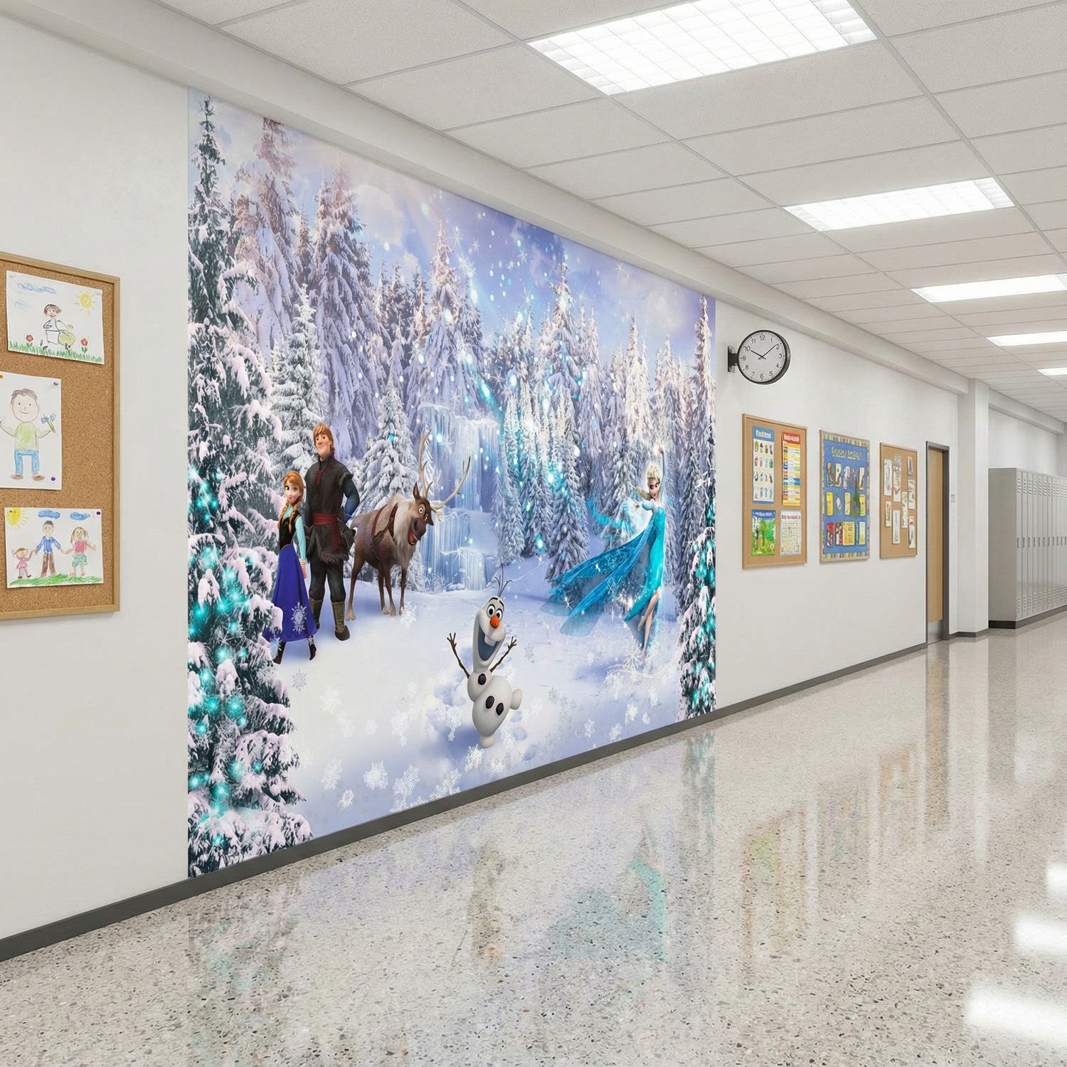 Wall Murals: Frozen and his friends