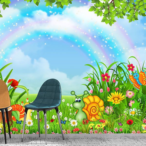 Wall Murals: Animals under the rainbow 0