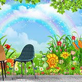 Wall Murals: Animals under the rainbow 2