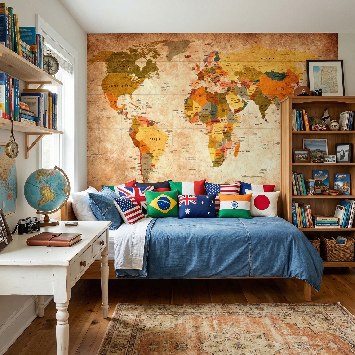 Wall Murals: Didactic world map