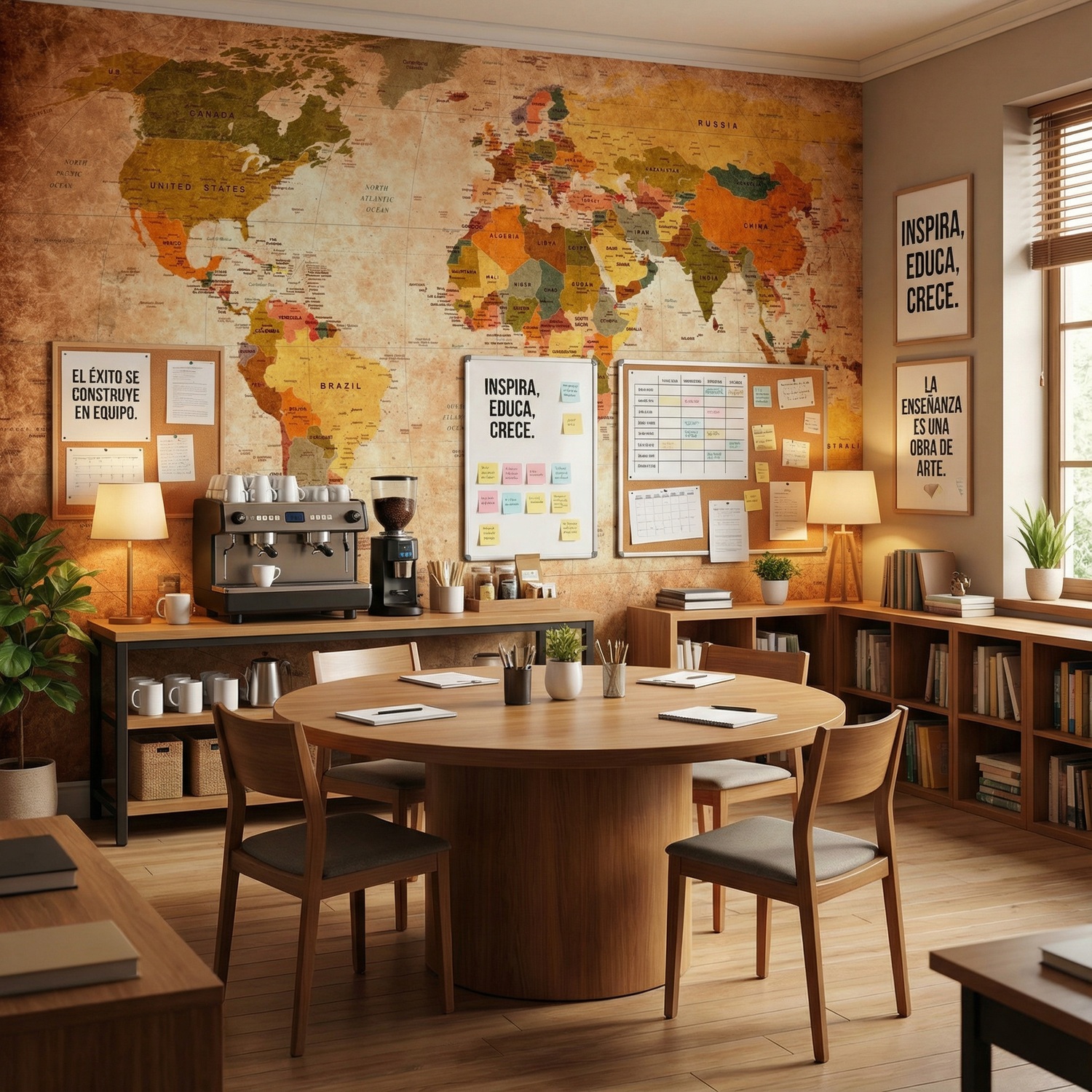 Wall Murals: Didactic world map