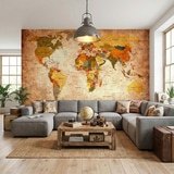 Wall Murals: Didactic world map 7