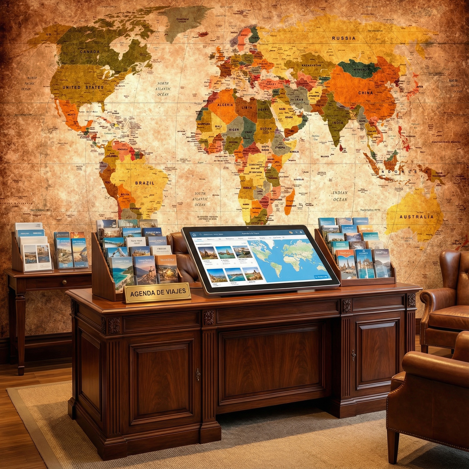 Wall Murals: Didactic world map