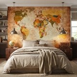 Wall Murals: Didactic world map 9