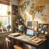 Wall Murals: Didactic world map 10