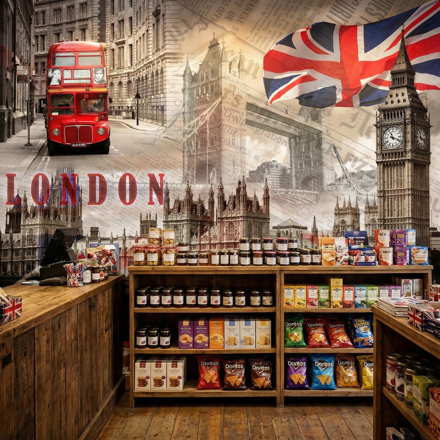 Wall Murals: Collage Westminster Palace