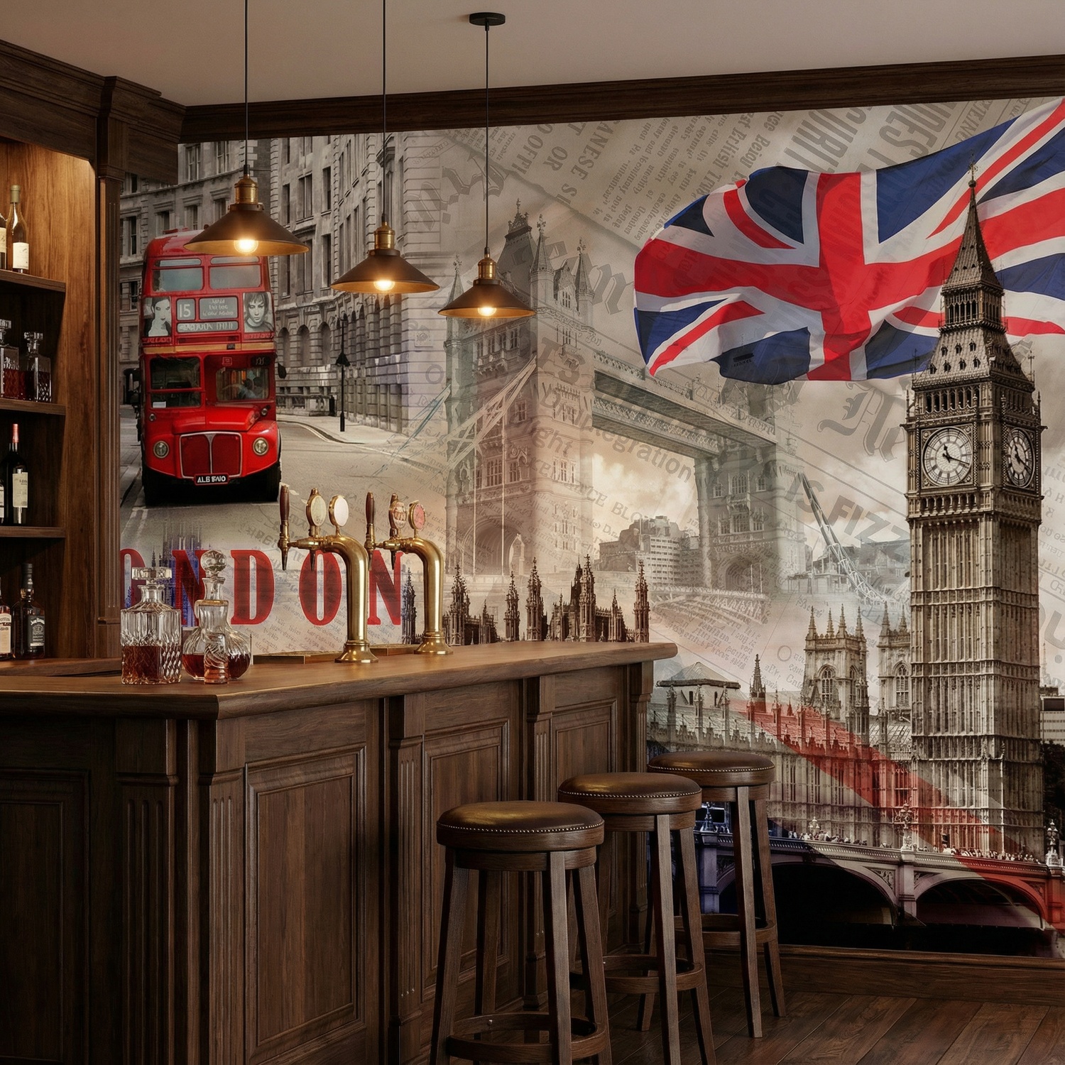 Wall Murals: Collage Westminster Palace