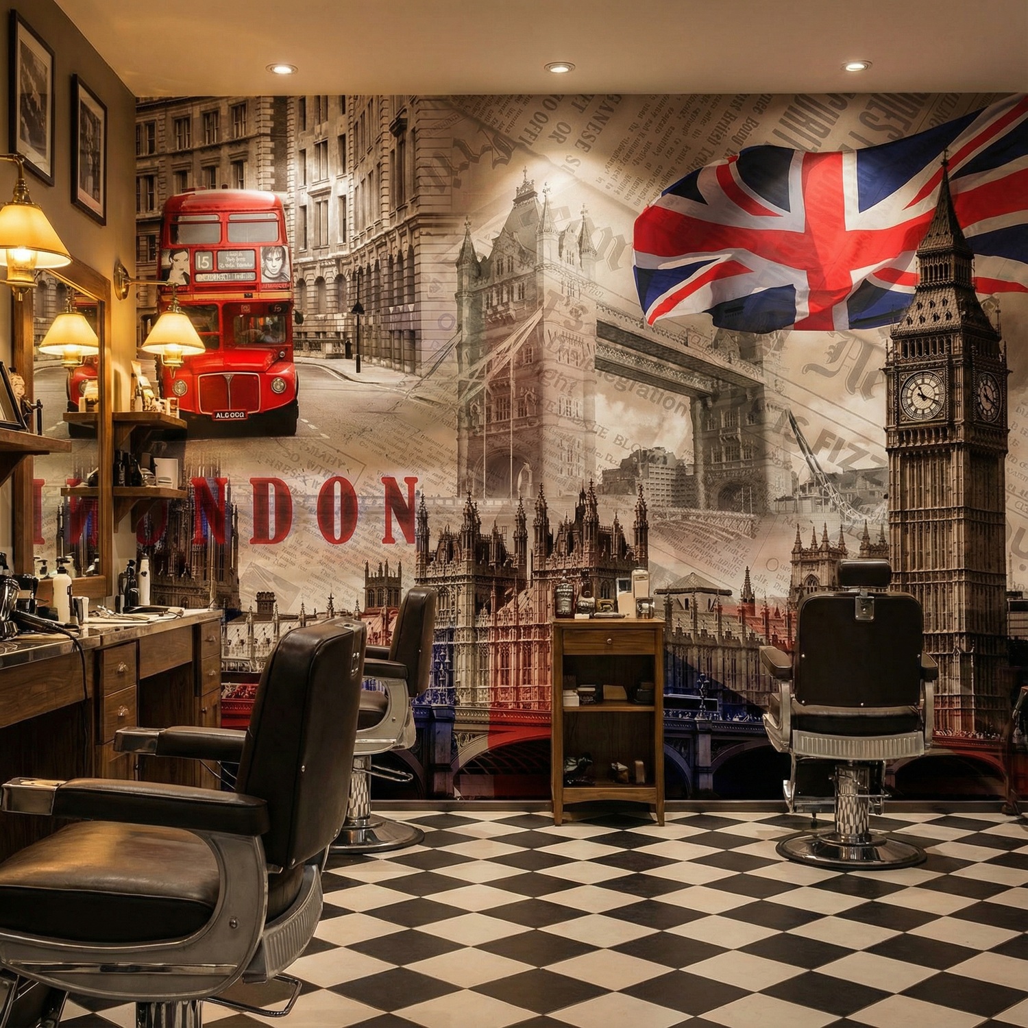 Wall Murals: Collage Westminster Palace 21