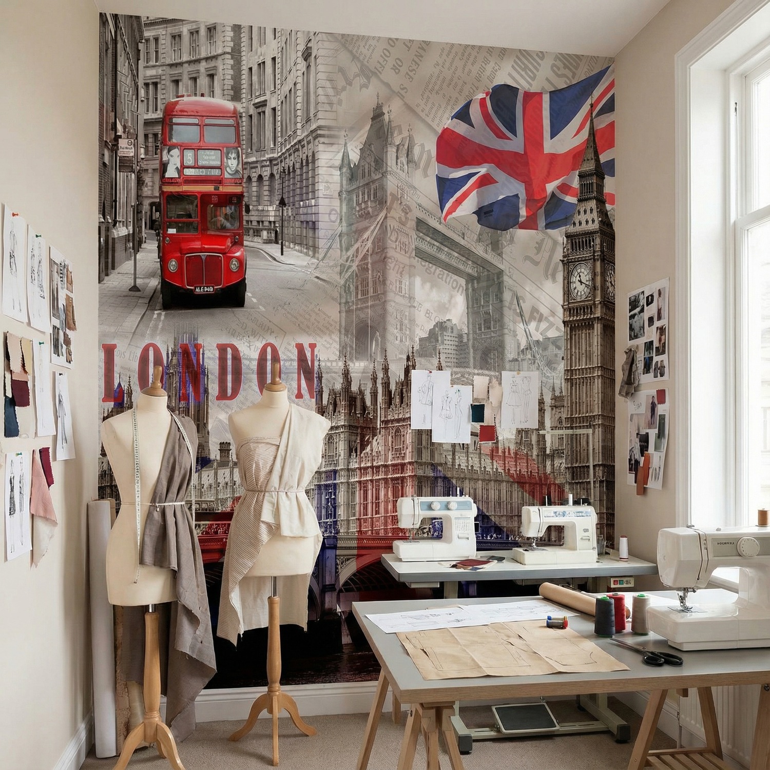 Wall Murals: Collage Westminster Palace