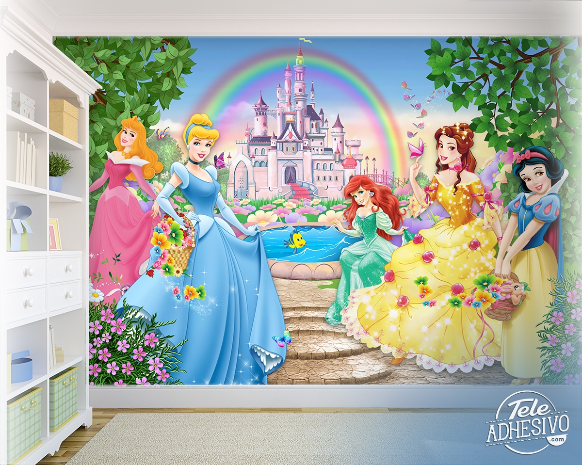 Wall Murals: Princesses and Disney Castle