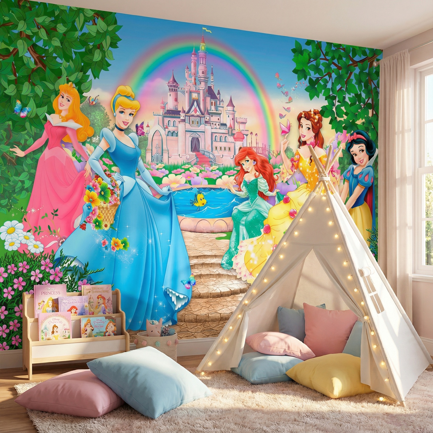 Wall Murals: Princesses and Disney Castle